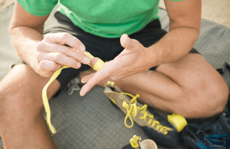 how to tape your hands for climbing