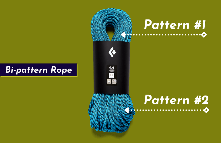 Bi-Pattern Climbing Rope