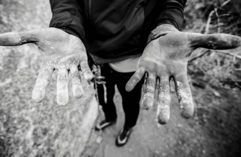 Rock Climbers Hands