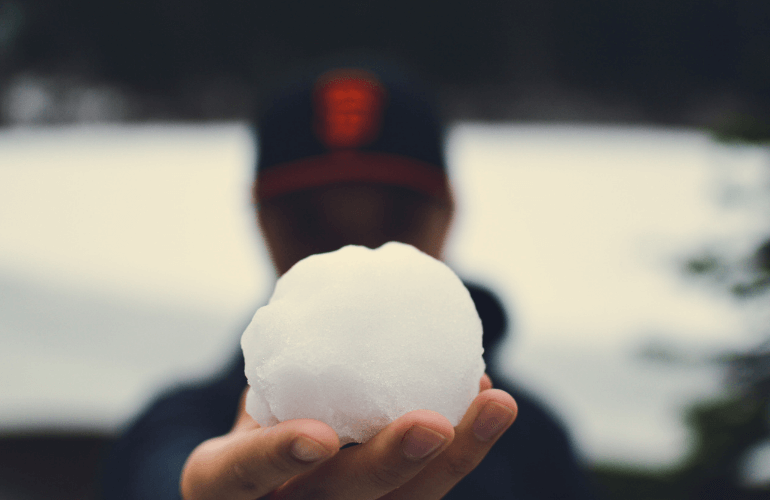 A snowball, still not melted